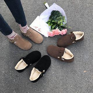 Faux Fur Lined Flat Shoes