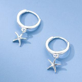 Starfish Sterling Silver Dangle Earring 1 Pair - S925 Silver - Silver - One Size