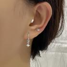 Star Drop Earring 1 Pc - Earring - Silver - One Size