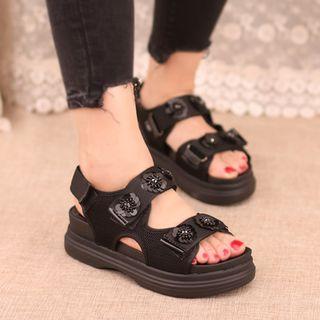 Applique Flower Sandals