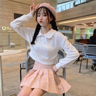 Cropped Peter Pan Collar Sweatshirt