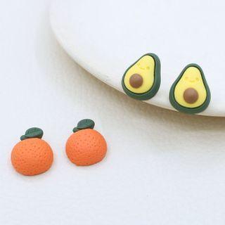 Resin Avocado Earring 1 Pair - Green Avocado - One Size