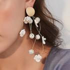 Alloy Flower Fringed Earring 1 Pair - 925 Silver - One Size