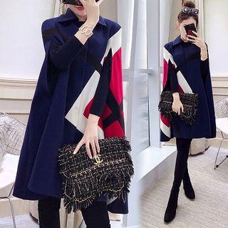 Patterned Cape Coat