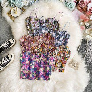 Floral Print Cropped Camisole