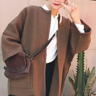 Dual-pocket Open Front Jacket