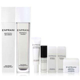 Enprani - Whitecell Set: Softener 160ml + 20ml + Emulsion 120ml + 20ml + Youth Cell Activator 5ml + Melanin Out Serum 10ml + Cream 10ml