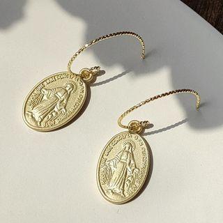 Alloy Drop Earring 1301 - 1 Pr - Silver - One Size