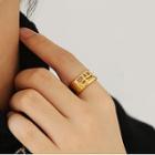 Cutout Alloy Ring 1 Pc - Gold - 6