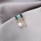 Gemstone Asymmetric Earring 1 Pair - E2882 - As Shown In Figure - One Size