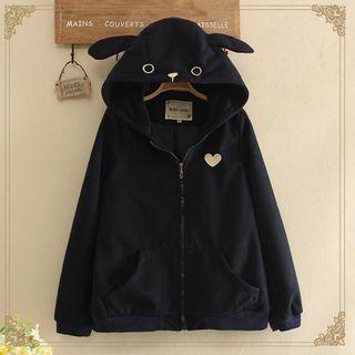 Rabbit Ear Zipped Hoodie