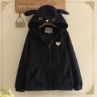 Rabbit Ear Zipped Hoodie