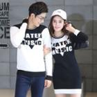 Couple Matching Lettering Knit Pullover / Dress
