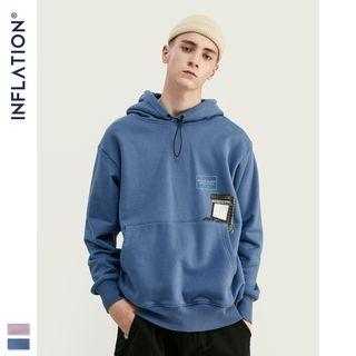 Drop-shoulder Printed Light Hoodie