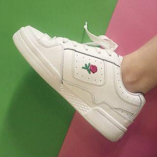 Rose Embroidered Sneakers