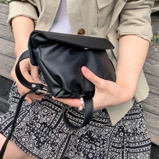 Flap Ruched Shoulder Bag