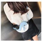 Faux Leather Whale Crossbody Bag