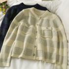 Glitter Crew-neck Cardigan