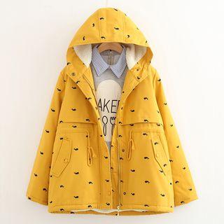 Whale Print Hooded Jacket