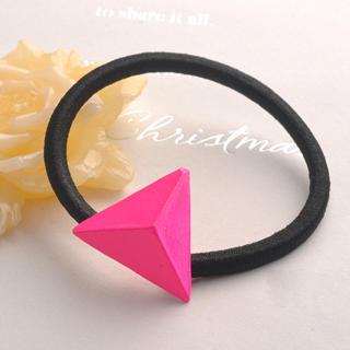 Pink Triangle Hair Barrette - Fuchsia Fuchsia - One Size