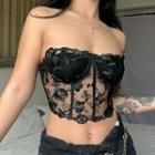 Lace See-through Corset Top