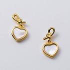 925 Sterling Silver Heart Drop Earring 1 Pair - S925 Silver - One Size