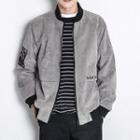Corduroy Embroidered Zip-up Jacket