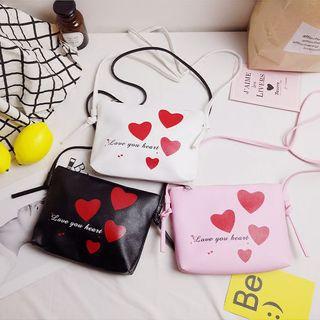 Heart Print Crossbody Bag
