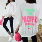 Pacific Letter Print Sweatshirt