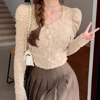 Lace Button Top