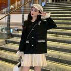 Jacket / High-waist Chiffon Skirt