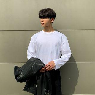 Long-sleeve Loose-fit T-shirt In 8 Colors