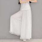Chiffon Maxi Culottes White - One Size