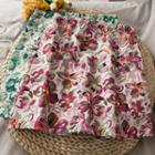 Embossed Printed Mini Skirt