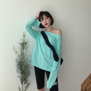 Letter-printed Cropped T-shirt