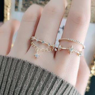 Star Chained Open Ring
