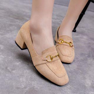 Chunky Heel Snaffle Loafers