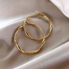 Twisted Alloy Hoop Earring 1 Pr - Gold - One Size