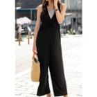 V-neck Frilled-detail Jumpsuit