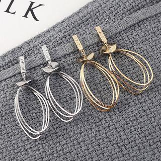 Alloy Oval Fringed Earring