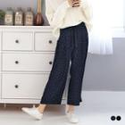 Self-tie Dotted Gaucho Pants