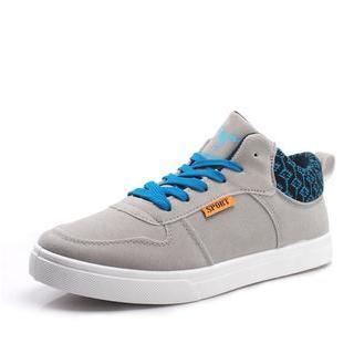 Patterned Panel Sneakers