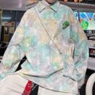 Long-sleeve Frog Doll Tie Dye Polo Shirt