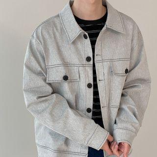 Collar Single-breasted Denim Jacket