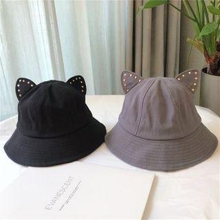 Studded Cat Ear Bucket Hat