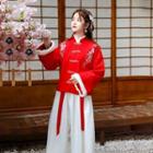 Set: Traditional Chinese Hanfu Cosplay Jacket + Skirt