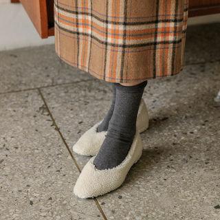 Oval-toe Dumble Flats
