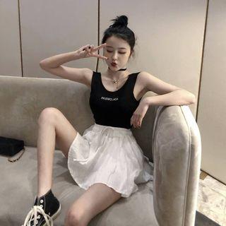 Lettering Tank Top / A-line Skorts