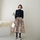 Boho Pattern Maxi Full Skirt Multicolor - One Size