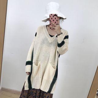 V-neck Long Sweaters